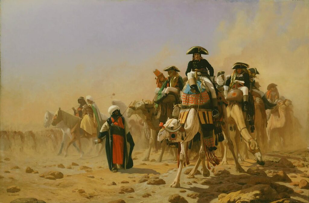 Gérôme, Napoleon and His General Staff in Egypt, 1867, oil on canvas. 